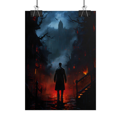 Urban Fantasy Noir: Nighttime Detective Artwork - Poster