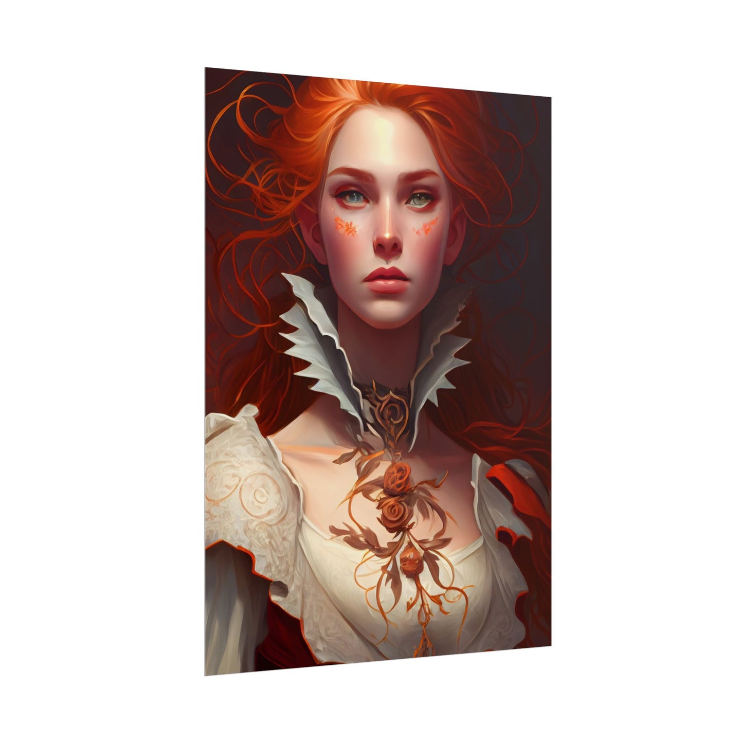 Portrait of a Redhead in Soft Light - Poster