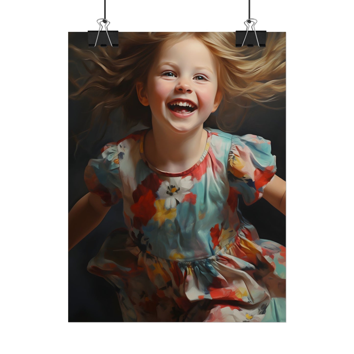 Childhood Innocence Portrait: Intimate Young Boy Artwork - Poster
