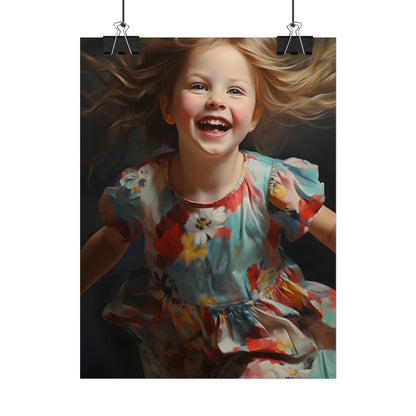 Childhood Innocence Portrait: Intimate Young Boy Artwork - Poster