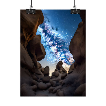 Stargazing Night Sky: Celestial Beauty of the Universe - Poster