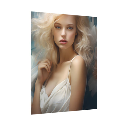 Modern Blonde Portrait: Unvarnished Natural Beauty - Poster