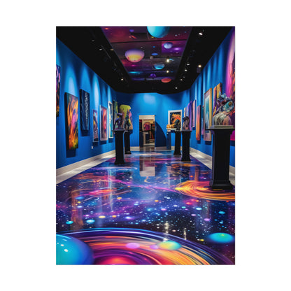 Celestial Art Gallery: Wide-Angle View with Soft Lighting - Poster