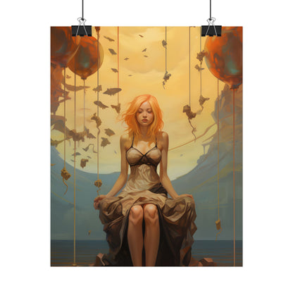 Leg Study in Natural Light: Dark Art Photography - Poster