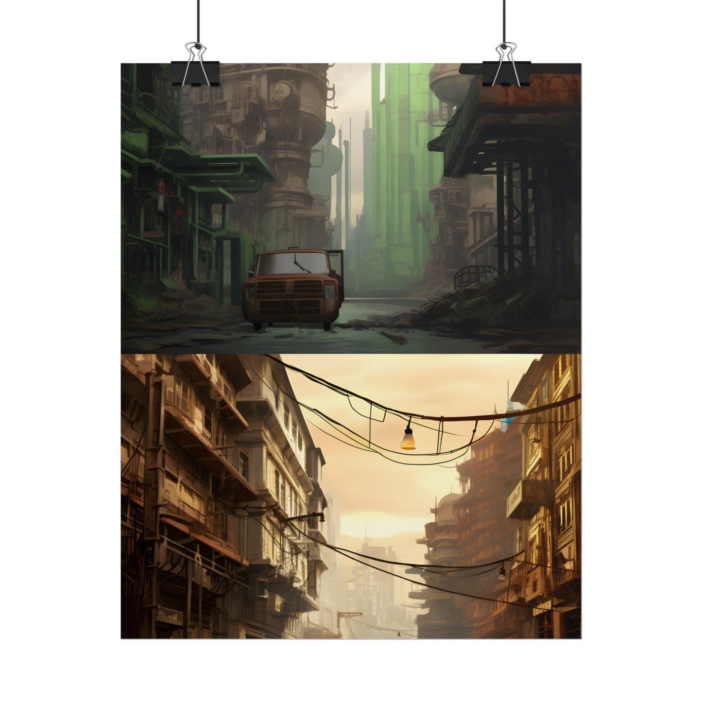 Steampunk Post-Apocalypse: Ruins of a Thriving City - Poster