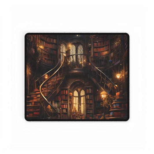 Cozy Magical Bookshop: A Charming Literary Haven - Desk Mat