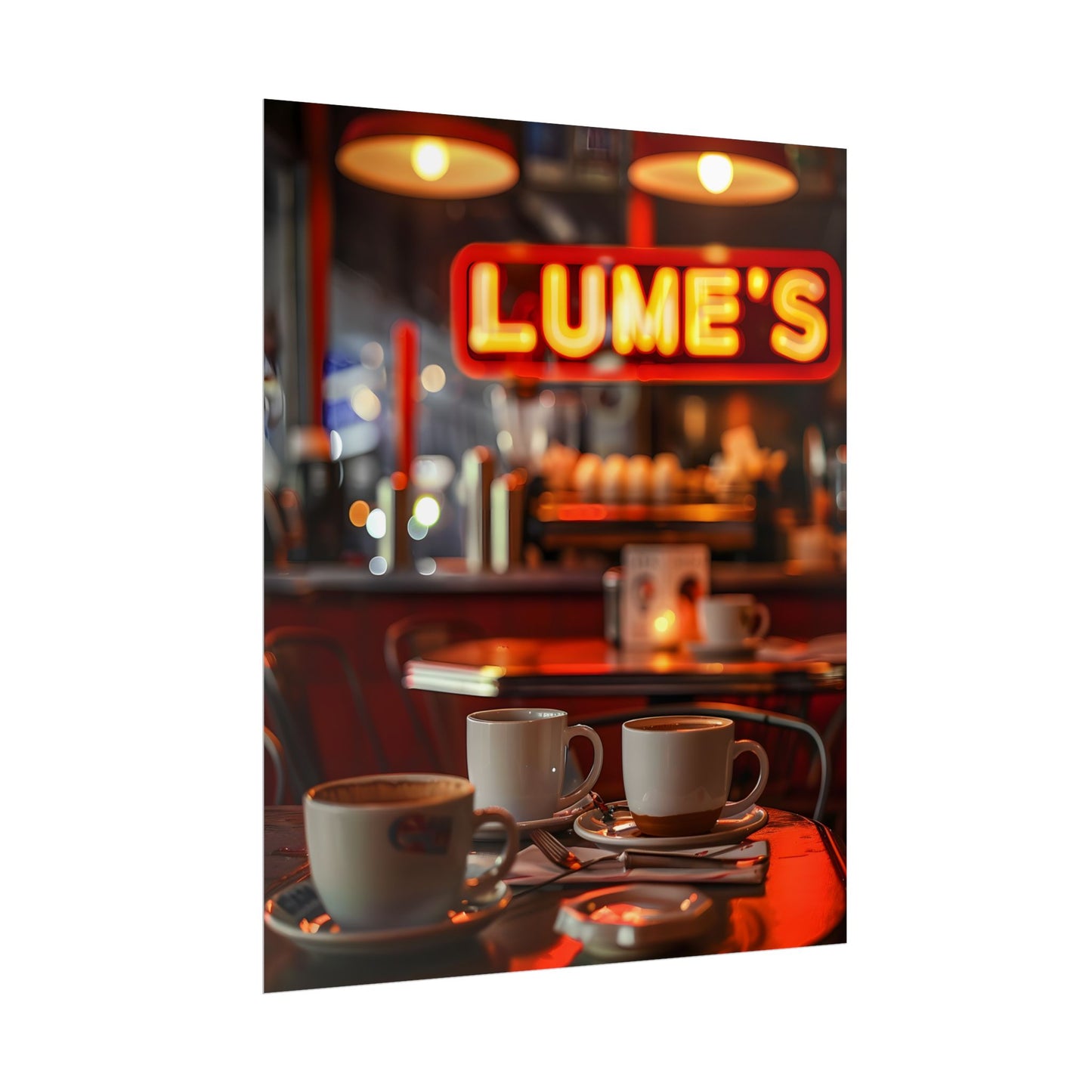 Retro Kitchen Diner: Vintage Artwork from Lukes - Poster