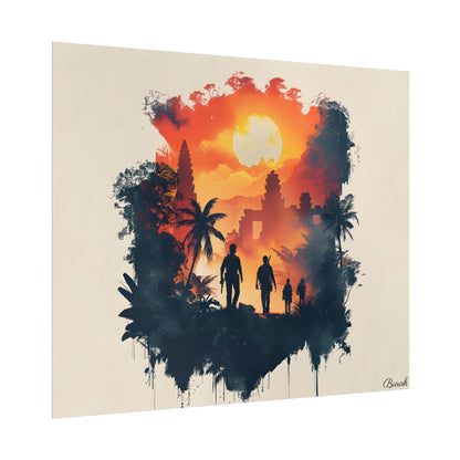 Nathan Drake's Adventure: Minimalist Illustration - Poster