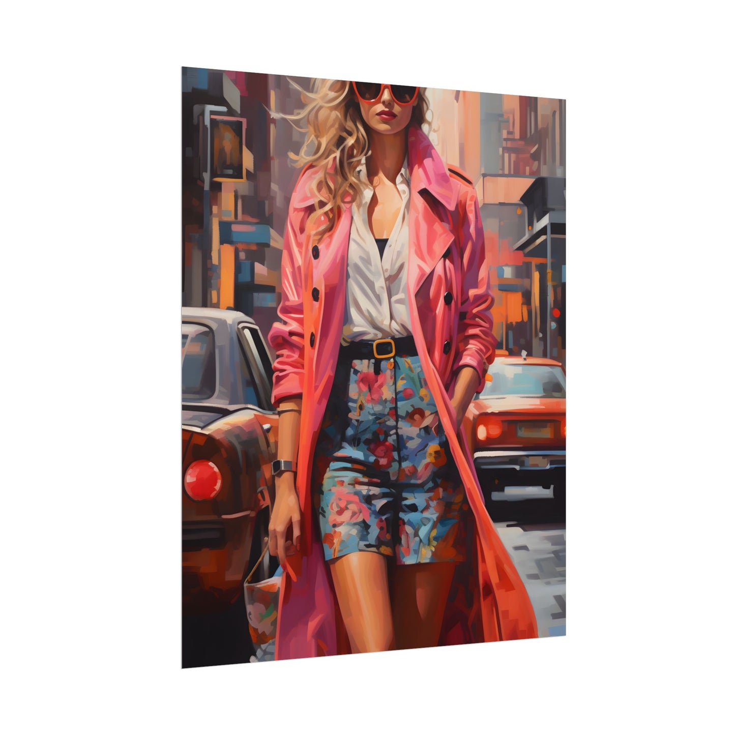 Urban Fashionista: City Street Photography Artwork - Poster