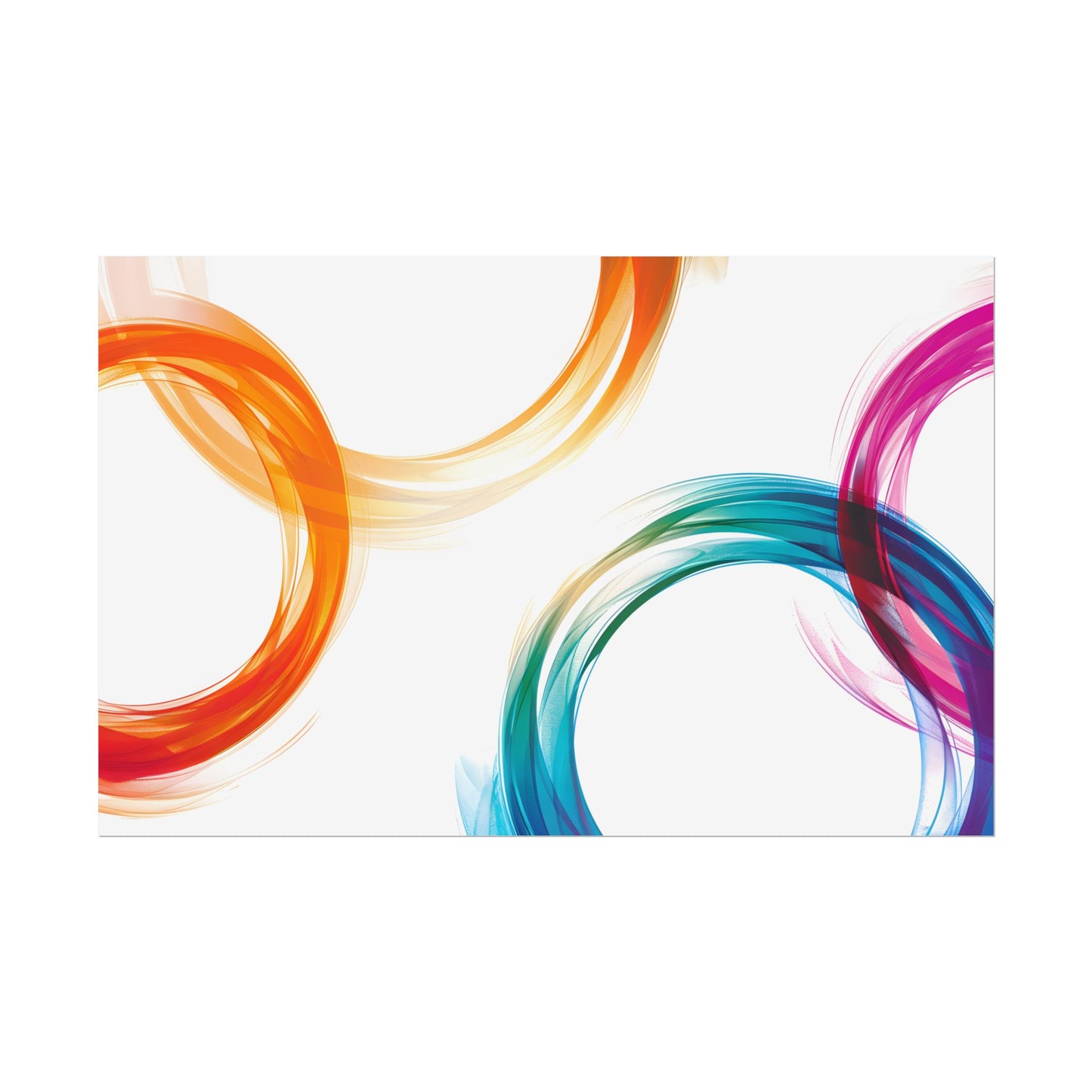 Swirling Abstract Colors: Vibrant Digital Artwork - Poster
