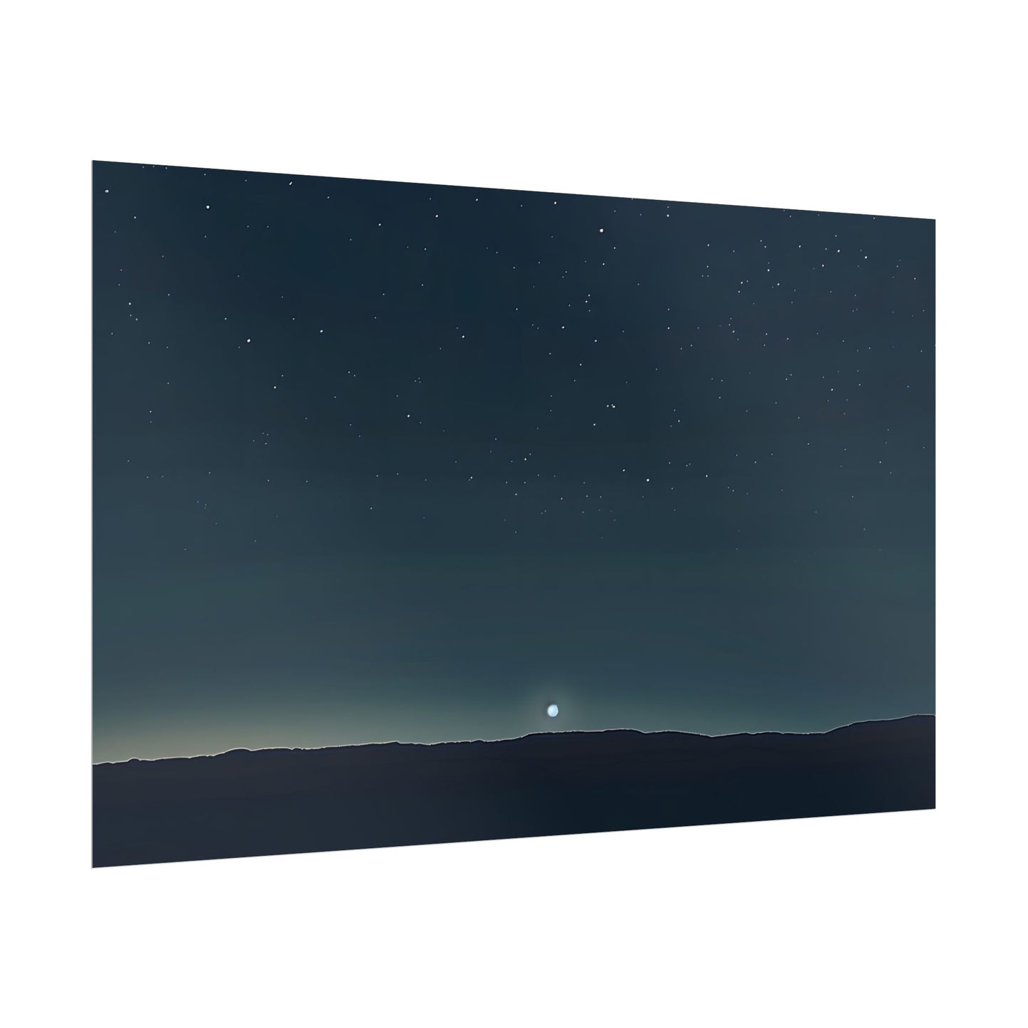 Minimalist Night Sky: Celestial Artwork with Stars and Palette - Poster