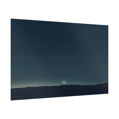 Minimalist Night Sky: Celestial Artwork with Stars and Palette - Poster