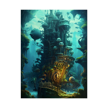 Steampunk Undersea Odyssey: Captain Nemo's Mechanical Voyage - Poster