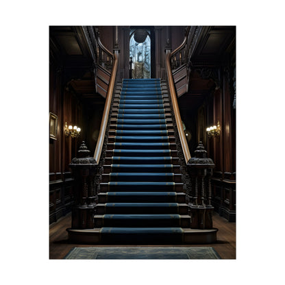 Haunted Gothic Mansion: Spooky Victorian Atmosphere Artwork - Poster