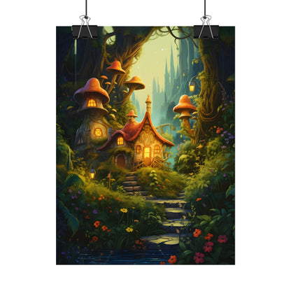 Enchanted Forest Wonder: A Young Hero in Whimsical Magic - Poster