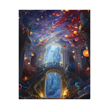 Celestial Art Gallery: Atmospheric Interior Space - Poster
