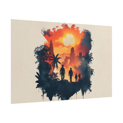 Nathan Drake's Adventure: Minimalist Illustration - Poster
