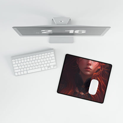 Redhead Female Portrait in a Dress - Desk Mat
