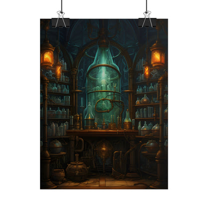 Mysterious Lab Test: Scientific Experiment in Progress - Poster