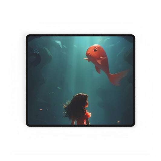 City Life on a Clamshell: Digital Artwork of Urban Technology - Desk Mat