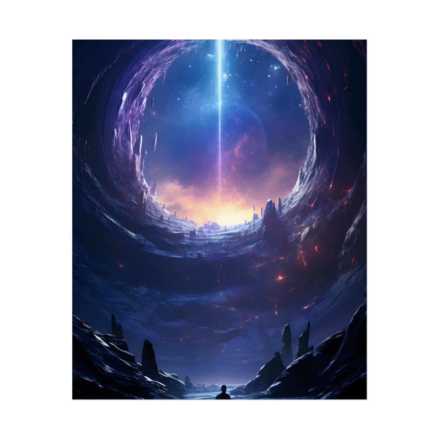 Black Hole Galaxy: Cosmic Digital Artwork - Poster