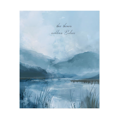 Peaceful Serenade: A Calming Landscape with Inspirational Quote - Poster
