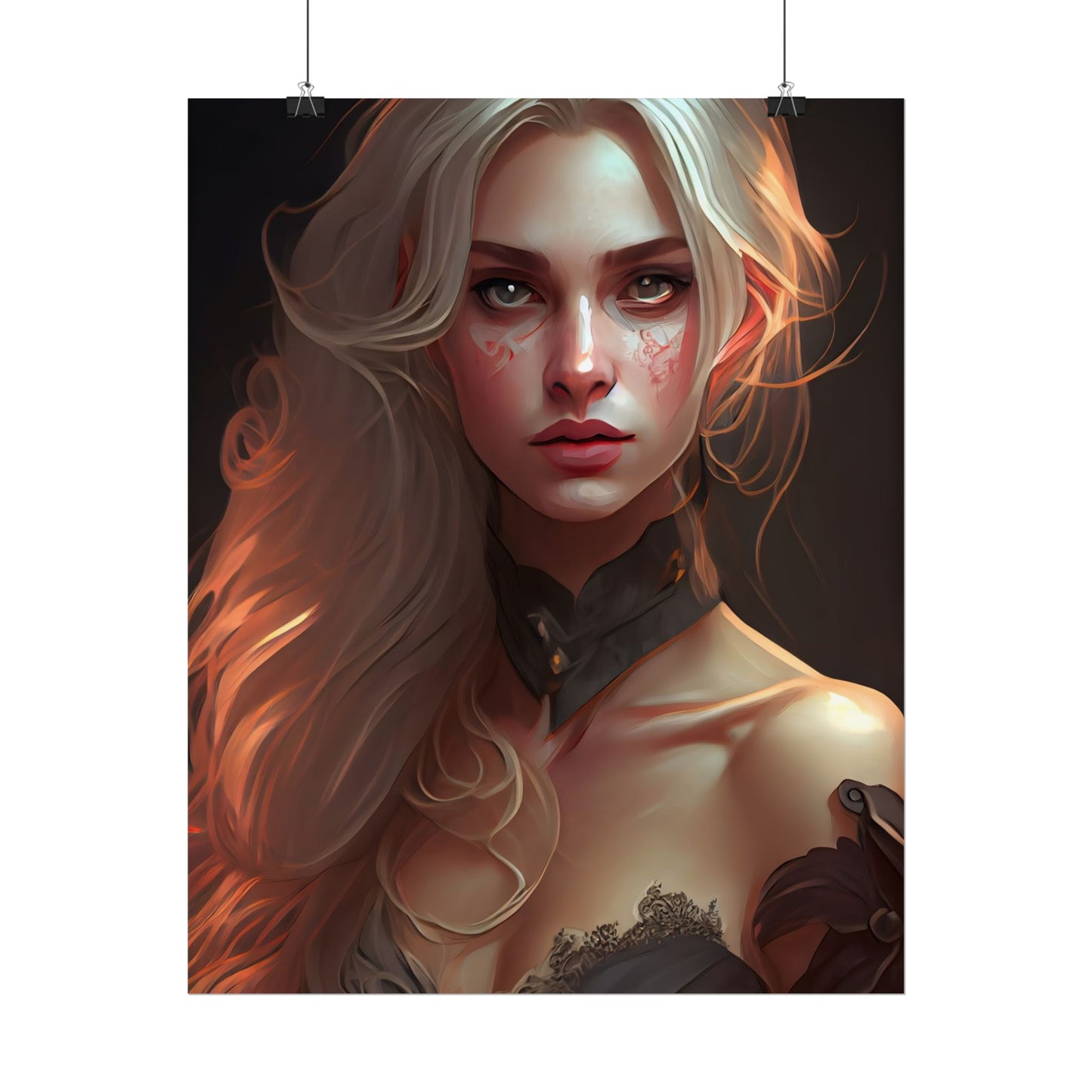 Blonde Beauty: Artistic Portrait of a Woman - Poster