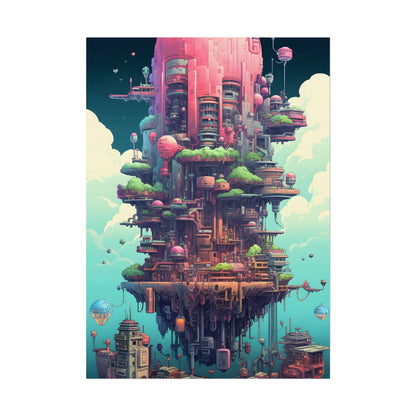 Gamified Pixelated Cyber-Pets: Colorful Digital Art - Poster