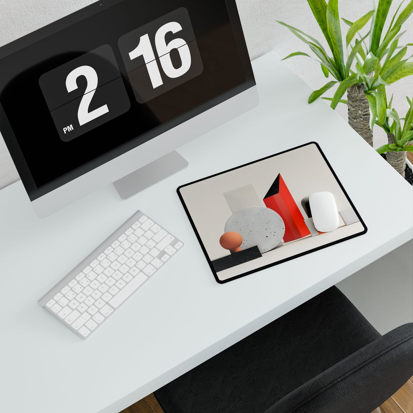 Minimalist Geometric Design: Modern Accessory Artwork - Desk Mat