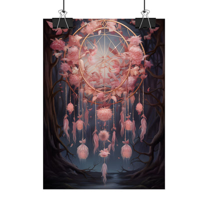 Ethereal Dreamcatcher Realm: Surreal Landscape Art - Poster