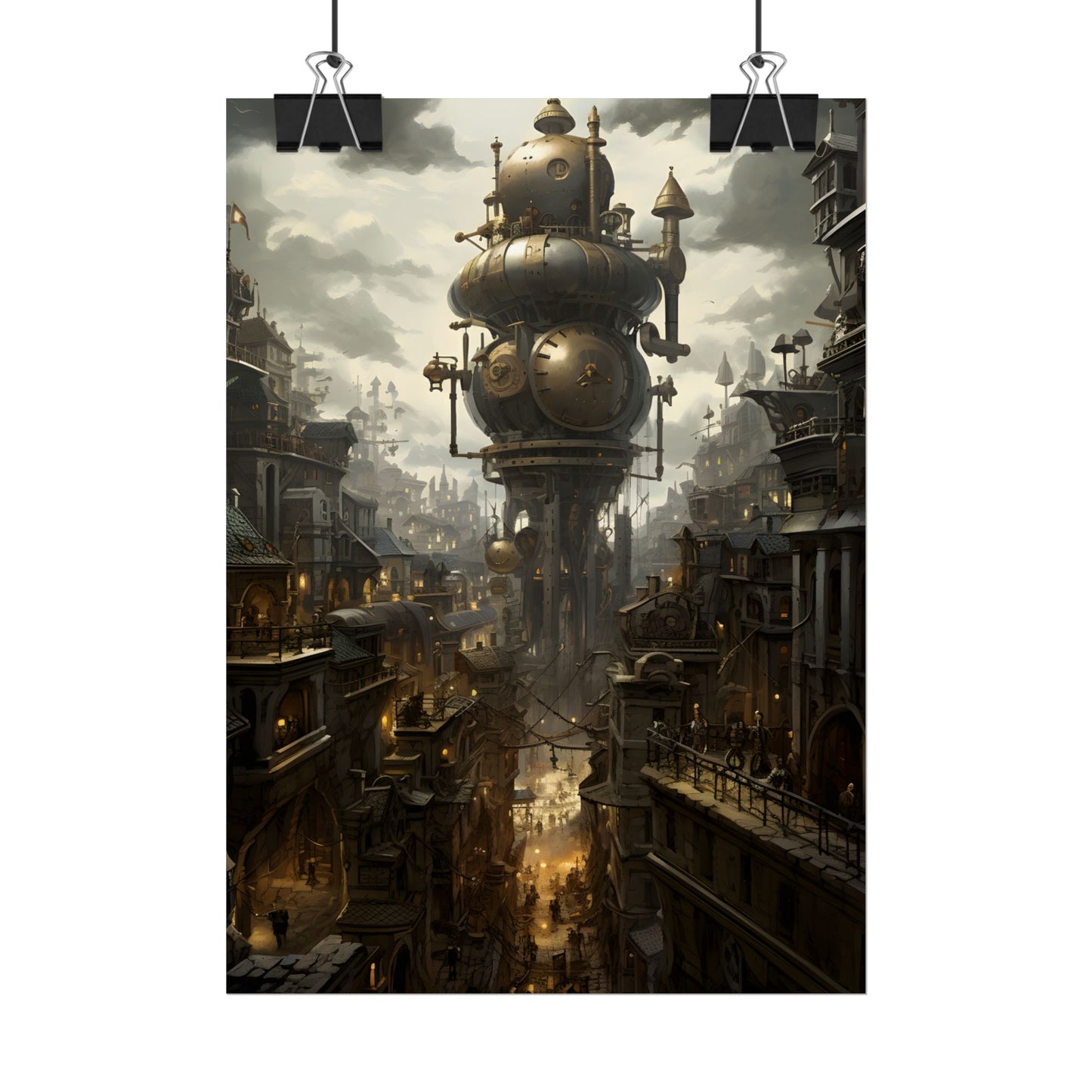 Vibrant Steampunk City: A World of Wonder - Poster
