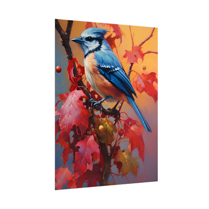 Vibrant Oak Branch Oil Painting: Nature's Artwork - Poster