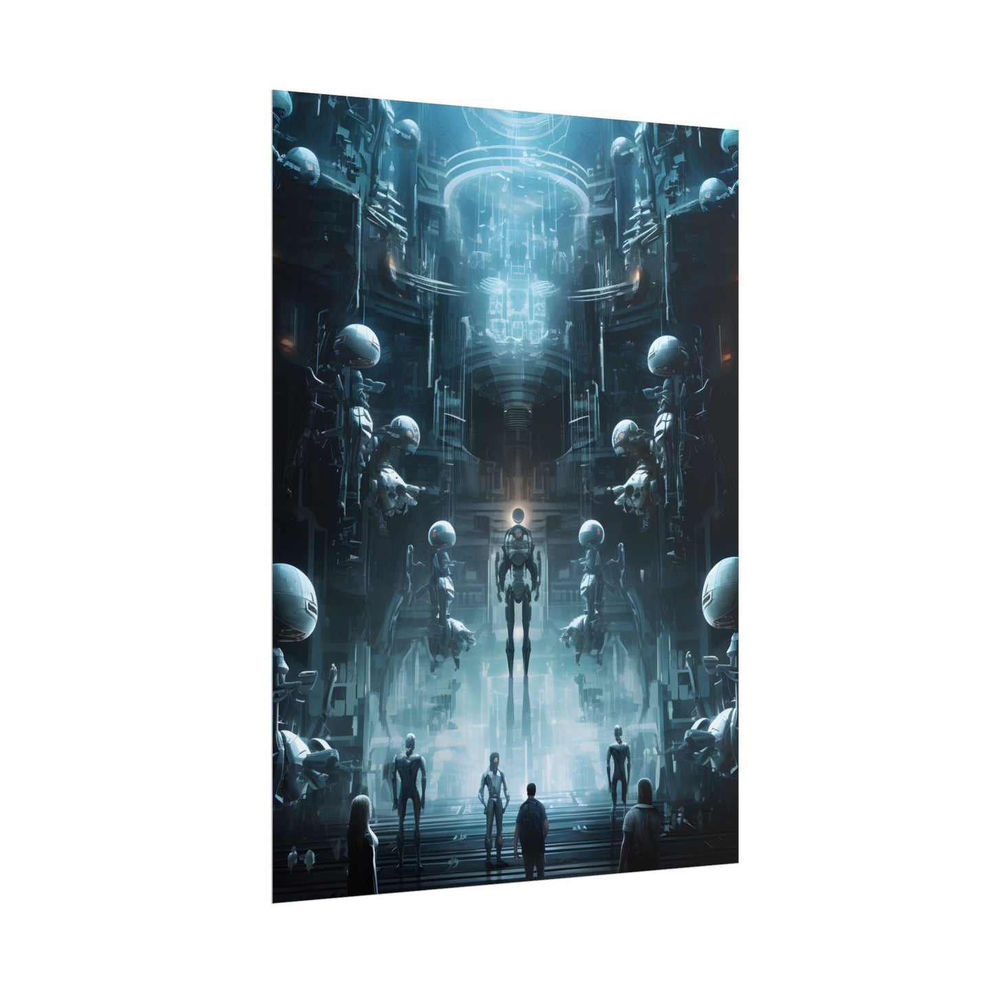 Robotic Orchestra: Minimalist Auditorium Scene - Poster