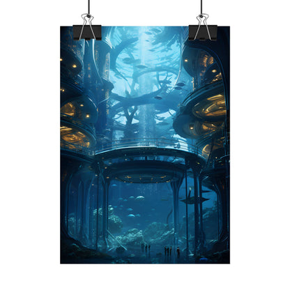 Advanced Underwater City: Visionary Metropol in the Future - Poster