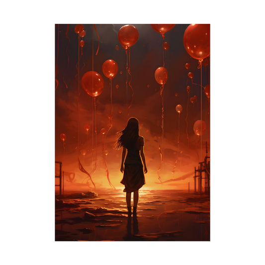 Vibrant Scene: Person in Colorful Backdrop - Poster