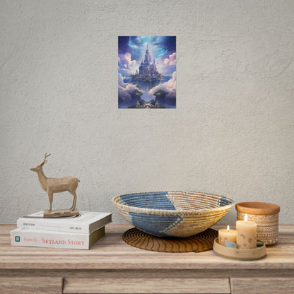 Celestial Fantasy Floating City: Dreamlike Artwork - Poster