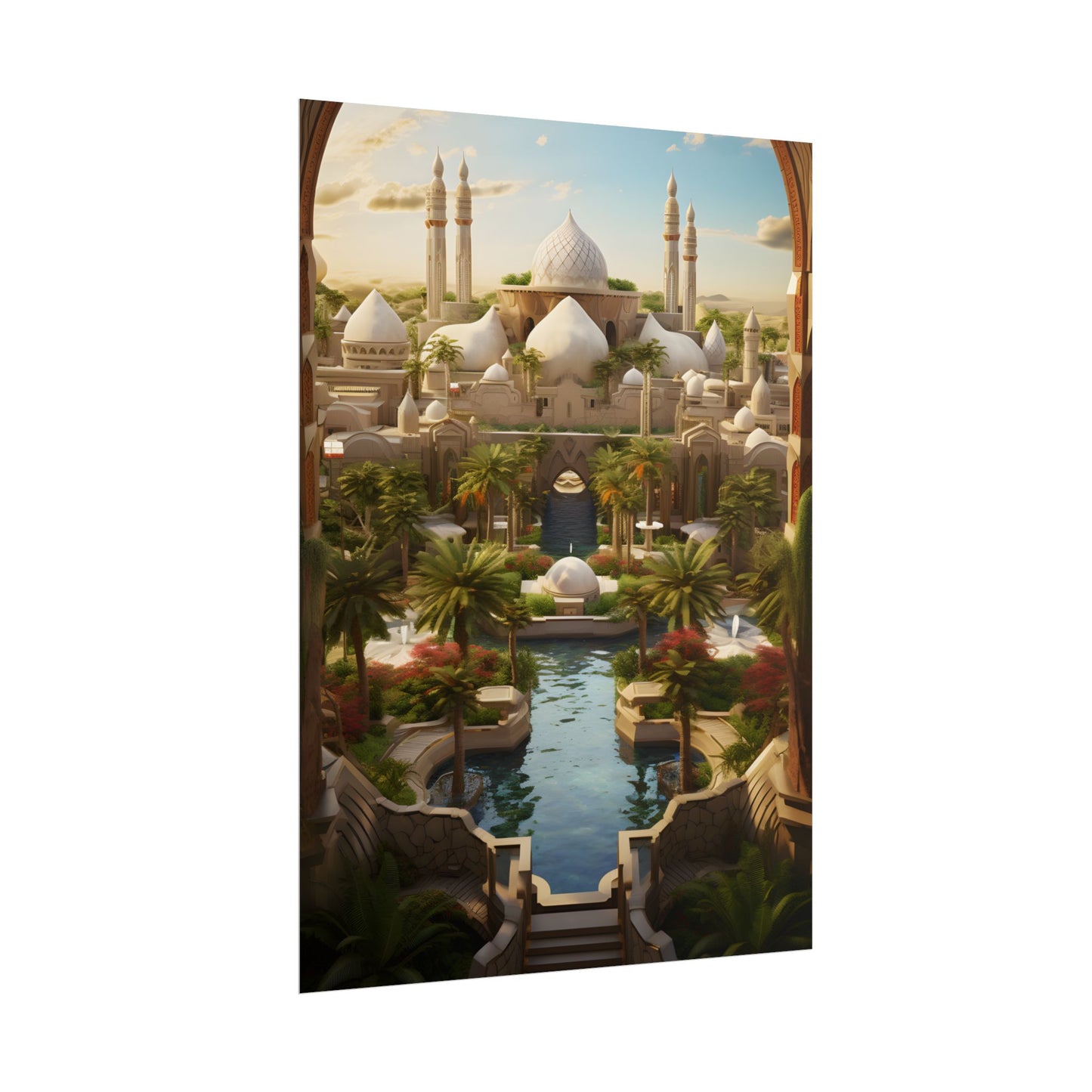 Desert Oasis Dreams: Arabian Nights-Inspired Artwork - Poster