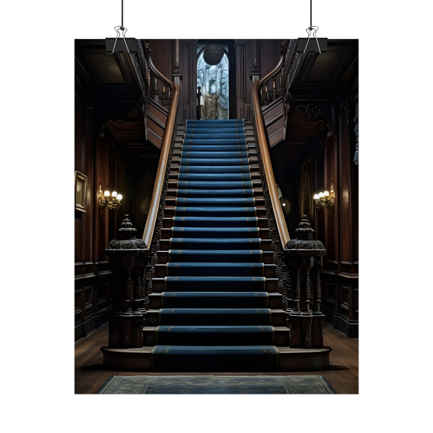 Haunted Gothic Mansion: Spooky Victorian Atmosphere Artwork - Poster