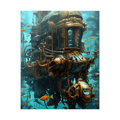 Steampunk Oceanic Adventure: A Crew's Journey Through Time - Poster