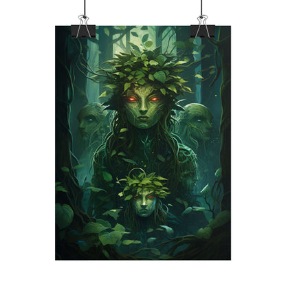 Mystical Forest Guardians: Serene Ancient Tree Spirits - Poster