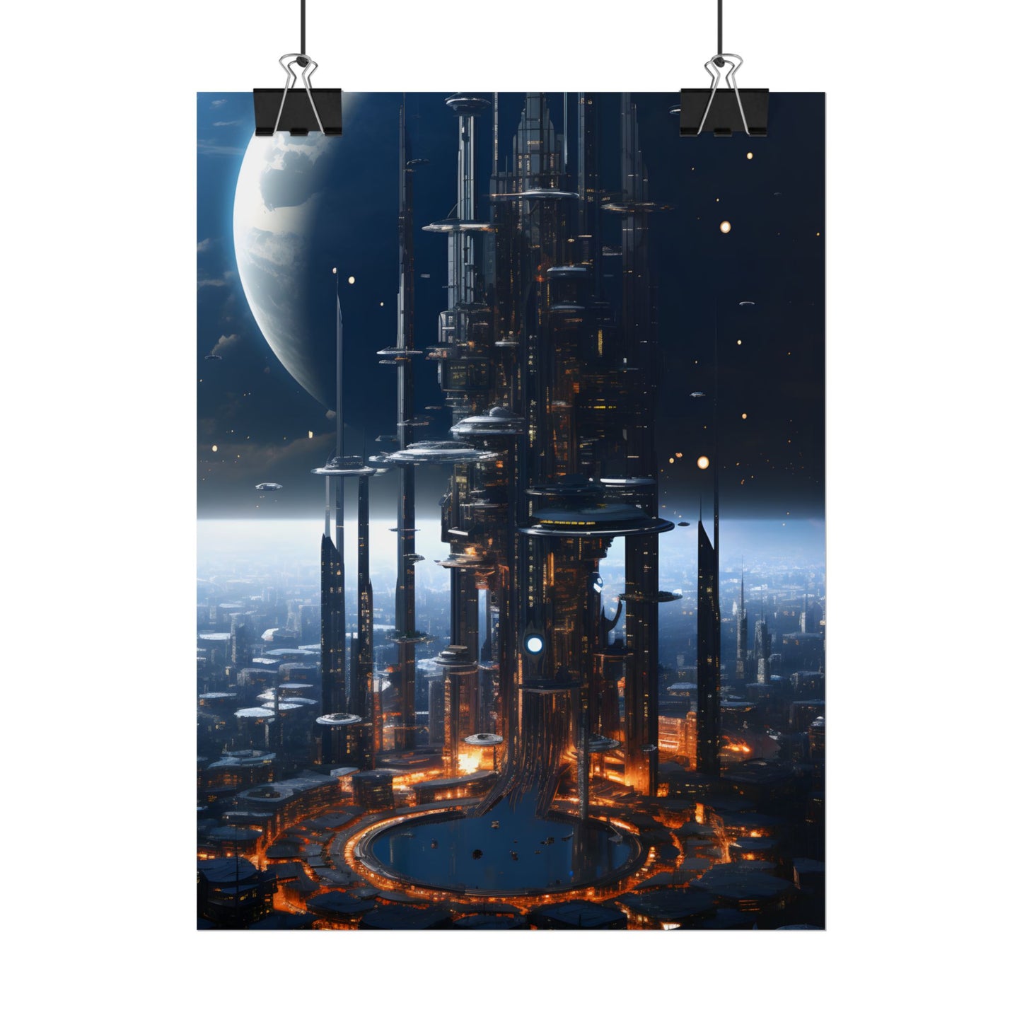 Massive Space Station: Industrial Orbit Artwork - Poster