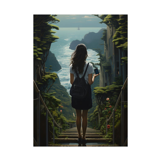 Vibrant Outdoor Escape: Person amidst Nature - Poster