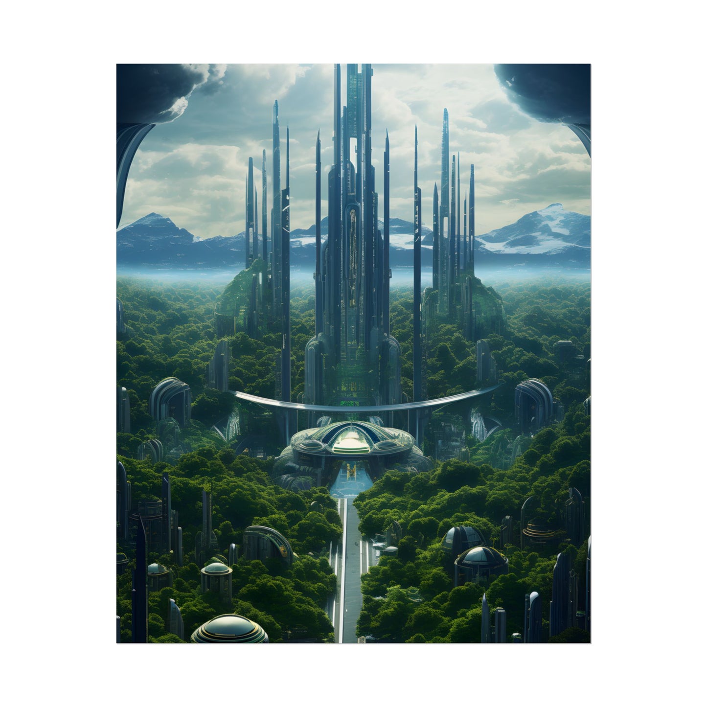 Dystopian Utopia: Perfect Yet Oppressive Society - Artwork - Poster