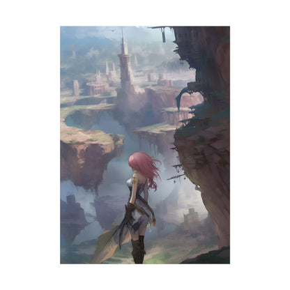 Vibrant Bird in Flight: Anime Style Digital Art - Poster