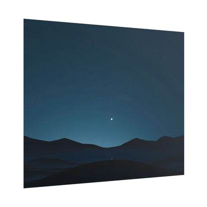 Minimalist Night Sky: Abstract Starry Art - Poster