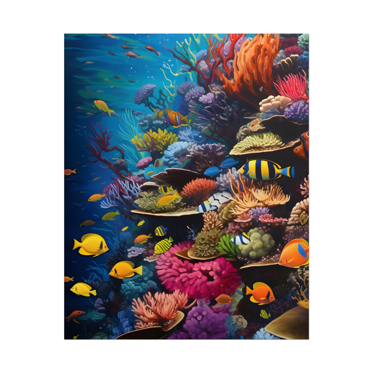 Underwater Paradise: A Sanctuary of Vibrant Marine Life - Artwork - Poster