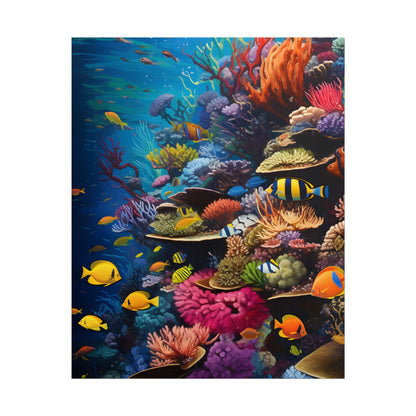 Underwater Paradise: A Sanctuary of Vibrant Marine Life - Artwork - Poster