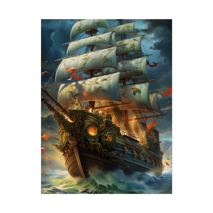 Time-Traveling Sailors: Pirate Crew Adventure Artwork - Poster