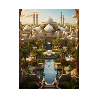 Desert Oasis Dreams: Arabian Nights-Inspired Artwork - Poster