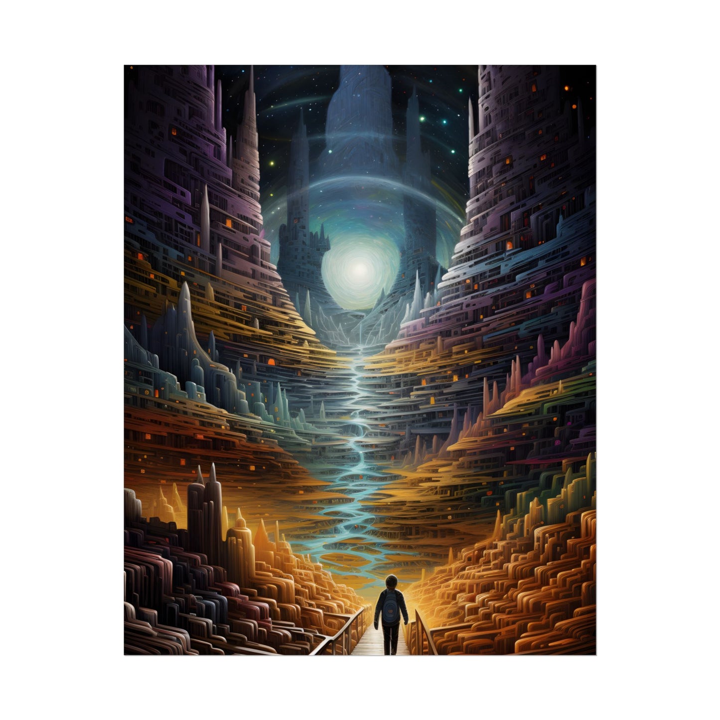 Space Explorer Journey: Astronaut in Cosmic Adventure - Poster